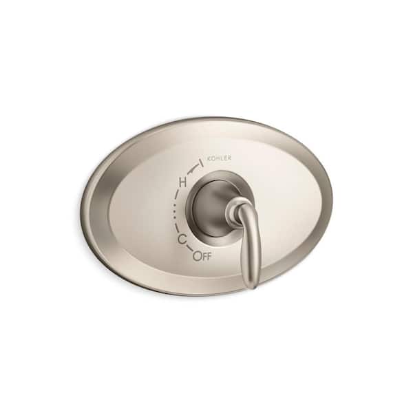 KOHLER Remodel Rite-Temp Lever 1-Handle Wall Mount Valve Trim in Vibrant Brushed Nickel (Valve Not Included)