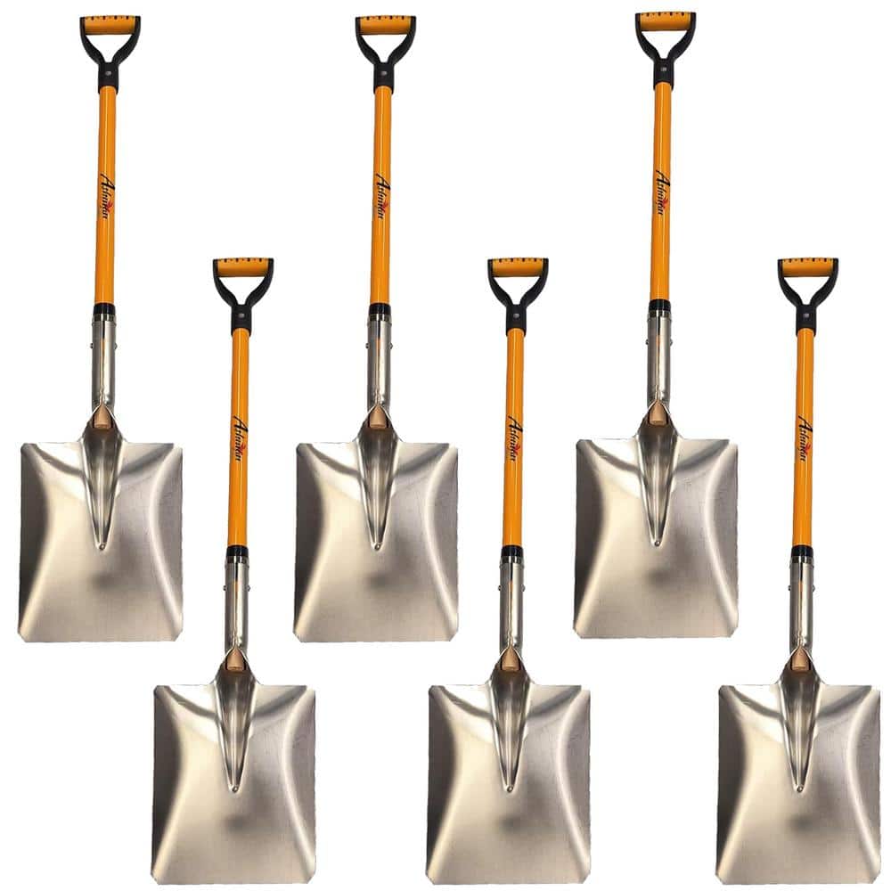 46 in. L Durable Fiberglass Handle Large Aluminum Square Head Shovel, Ashman Snow Shovel Square Aluminum (6-Pack) price history on PriceWatchPro