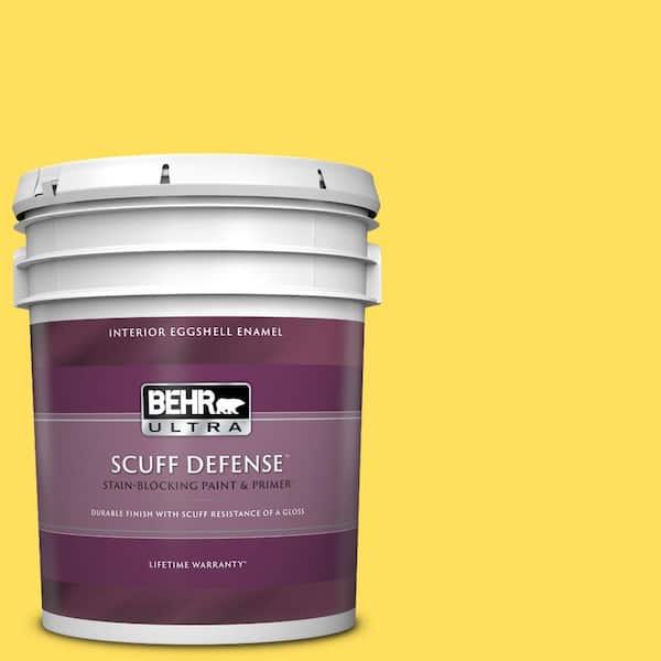 BEHR ULTRA 5 gal. #380B-5 Neon Light Extra Durable Eggshell Enamel Interior Paint & Primer