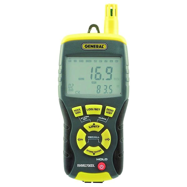 General Tools 14-in-1 Data Logging Thermo-Hygrometer/Moisture Meter