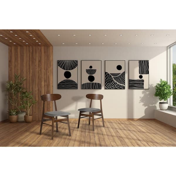 NEW CLASSIC HOME FURNISHINGS New Classic Furniture Morocco Dining Chair with Dark Gray Polyester Seat (Set of 2)