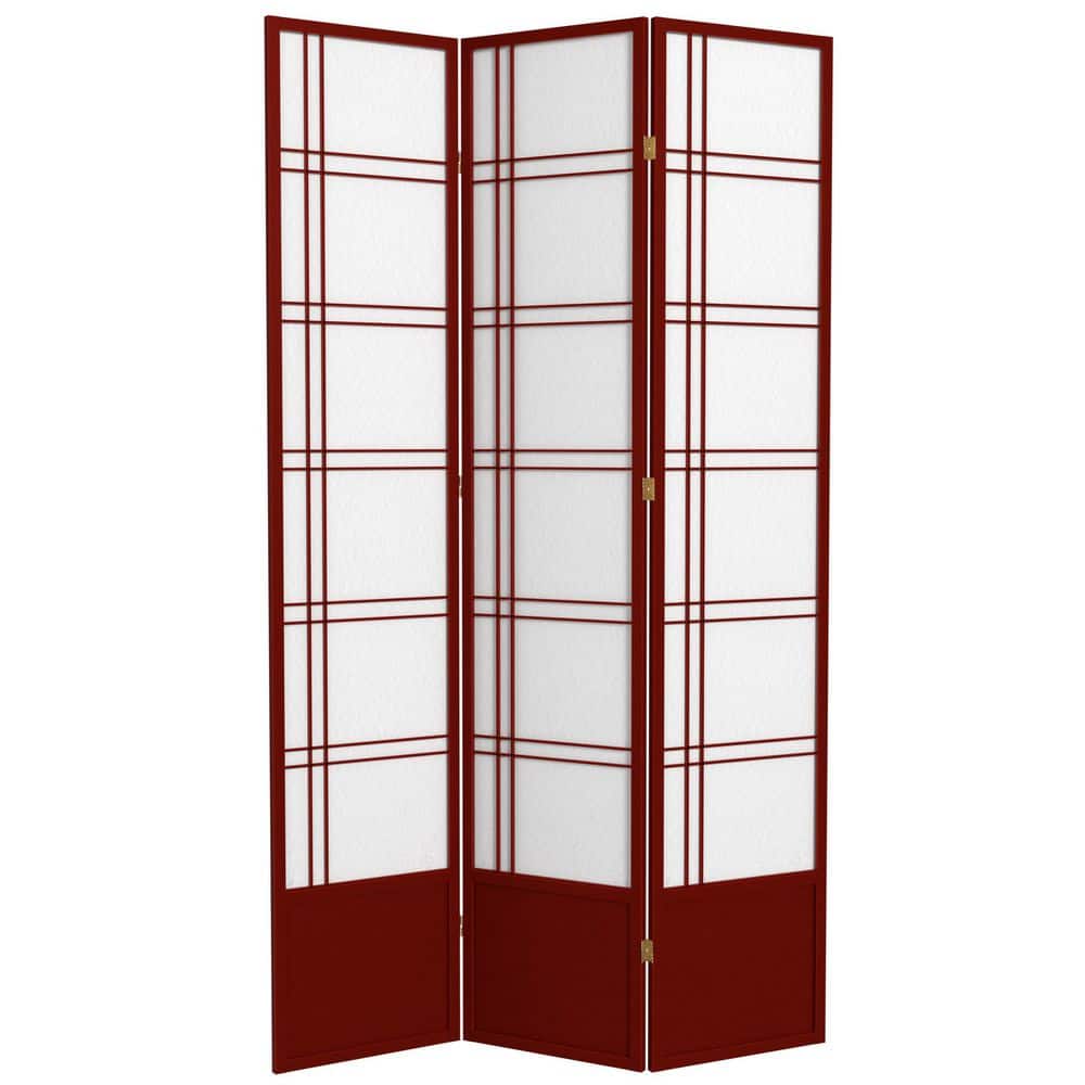 84" Natural Wood and Rice Paper Shoji Room Divider