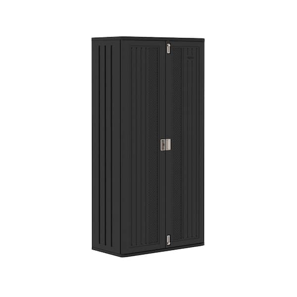 40 in. W x 80.25 in H x 20.25 in. D Black Freestanding Cabinet Mega Tall Storage Cabinet