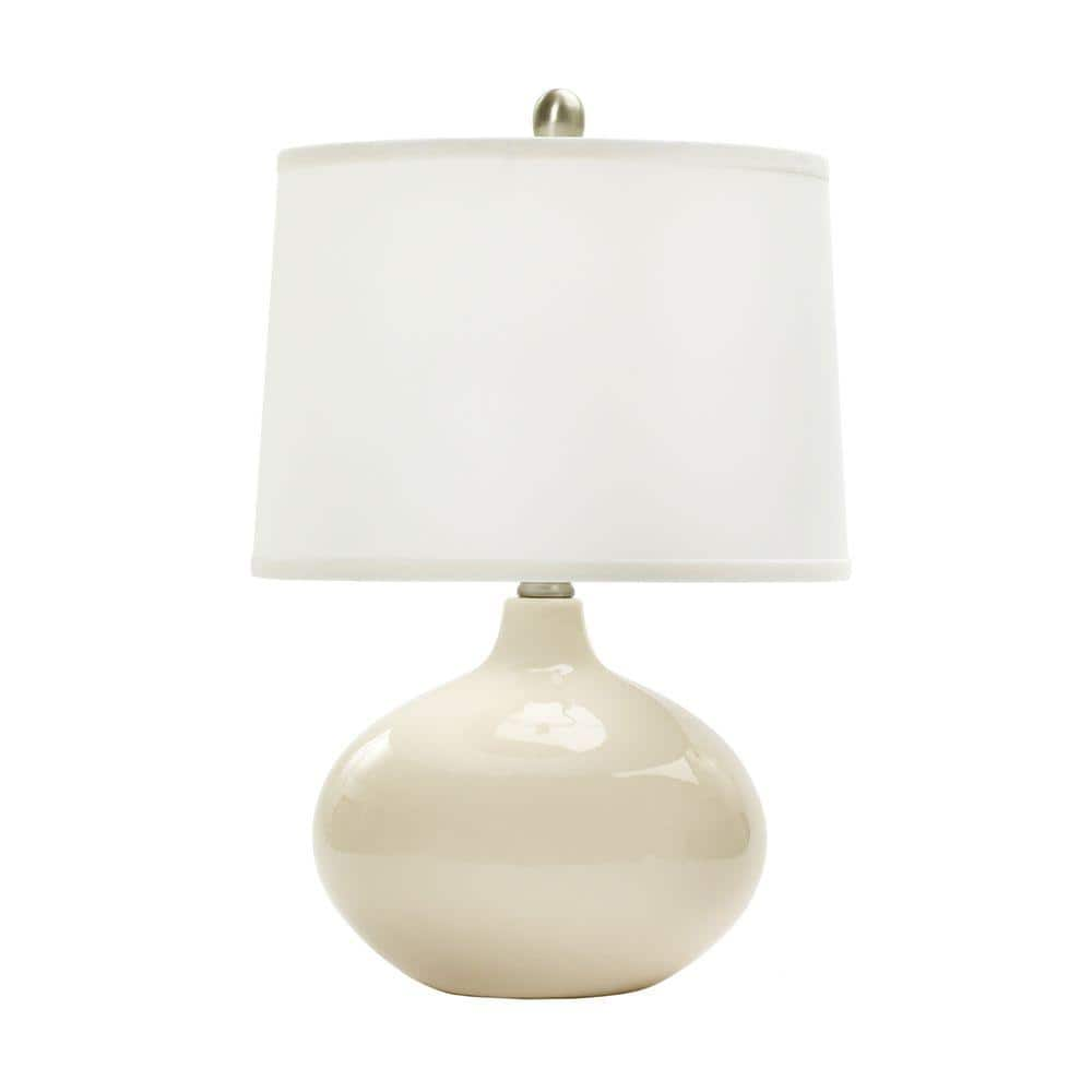 20 in. Chapman Ivory Ceramic Table Lamp W-MR8883CHAPIV - The Home Depot