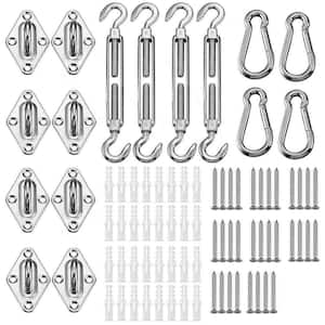 6 in. 304 Grade Stainless Shade Sail Hardware Kit for Garden Outdoors