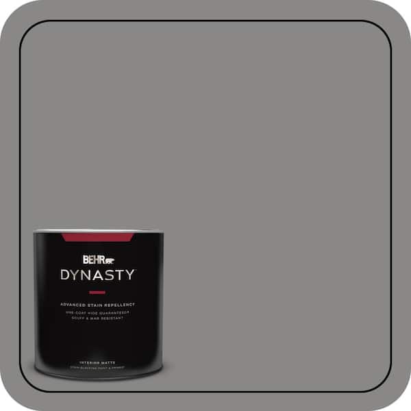 BEHR DYNASTY 1 qt. #PPU26-04 Falcon Gray Matte Interior Stain-Blocking Paint and Primer