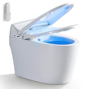 Electric Elongated Smart Toilet in White