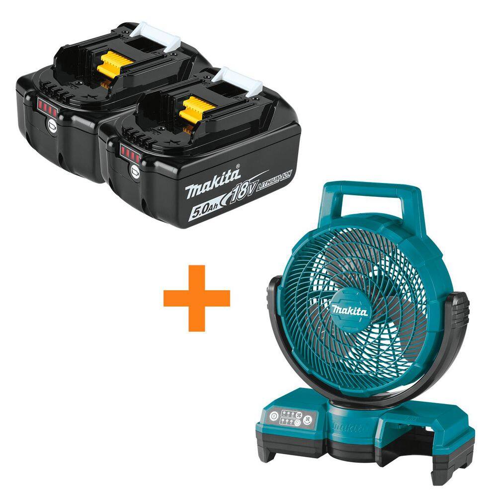 18V LXT Lithium-Ion High Capacity Battery Pack 5.0 Ah with LED Charge Level Indicator (2-Pack) w/ 18V LXT 9-1/4 in. Fan price history on PriceWatchPro