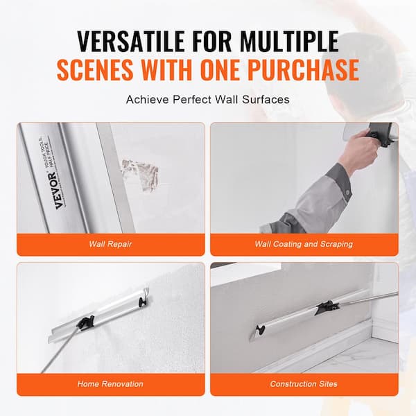 VEVOR Drywall Skimming Kit Handle + Fixator Smoothing Knife Accessory, Professional Skim Coat Tools for Drywall