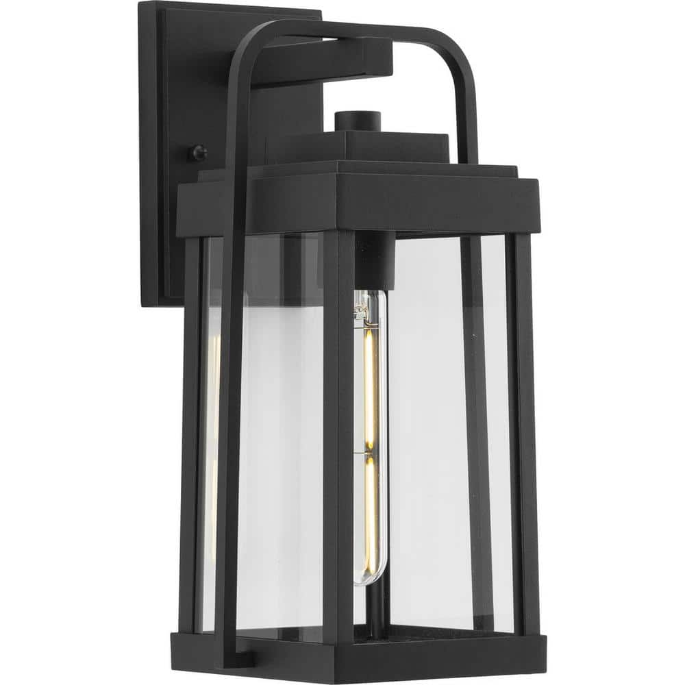 Walcott 14 in. 1-Light Textured Black Outdoor Wall Lantern Sconce price history on PriceWatchPro