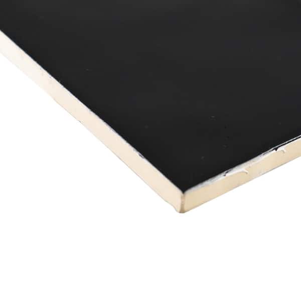 Artesano Matte Black 3 in. x 12 in. Glossy Ceramic Subway Wall Tile (12.7014 sq.ft./case)