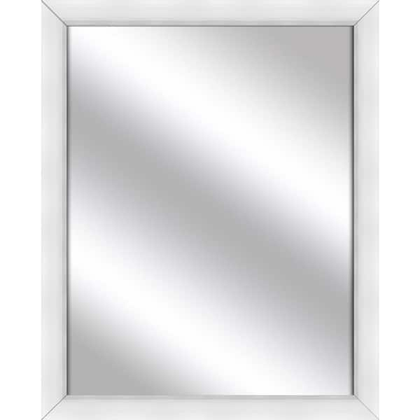 PTM Images Medium Rectangle White Art Deco Mirror (31.5 in. H x 25.5 in. W)