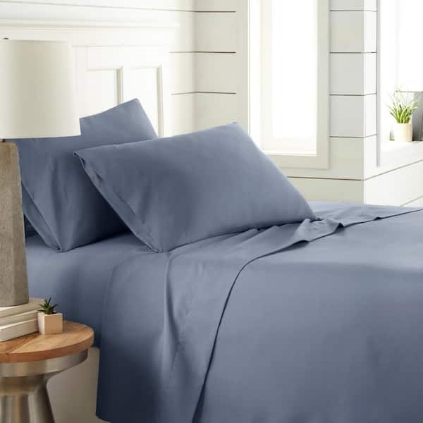 Southshore Fine Linens Southshore Essentials 4-Piece Steel Blue Microfiber King Sheet Set