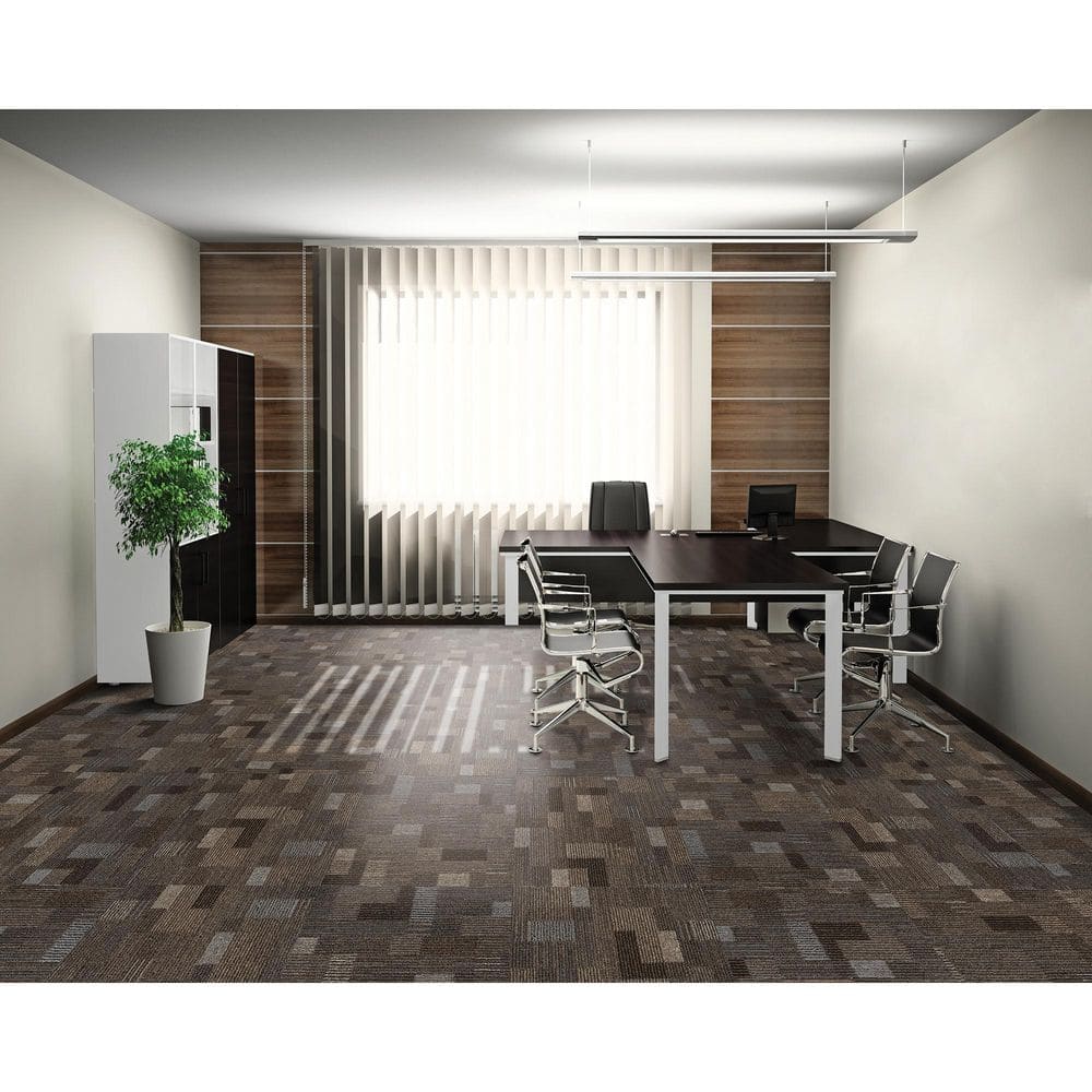 Mohawk Basics 24" x 24" Coffee Low Pile Carpet Tile