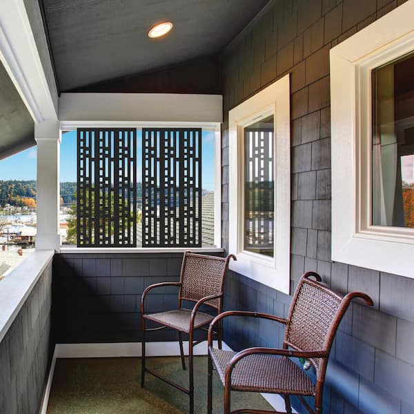 Barrette Outdoor Living Morse 2 ft. W X 4 ft. L Black Polymer Screen Panel Barrette Outdoor Living Morse 2 ft. W X 4 ft. L Black Polymer Screen Panel