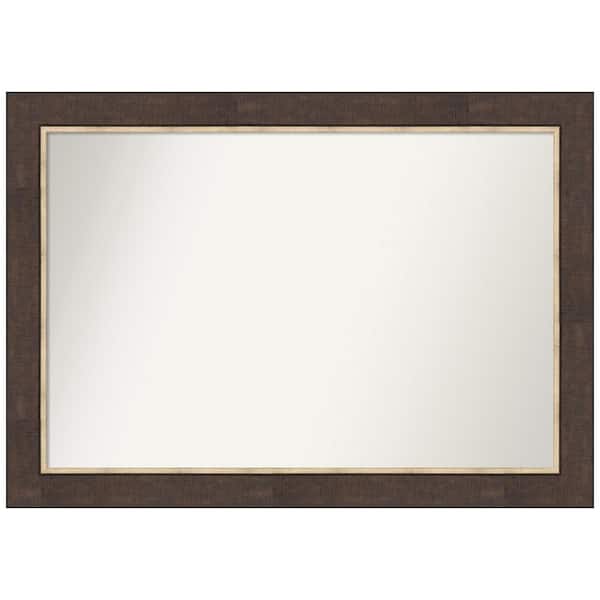 Amanti Art Lined Bronze 41 in. x 29 in. Non-Beveled Classic Rectangle Framed Wall Mirror in Bronze