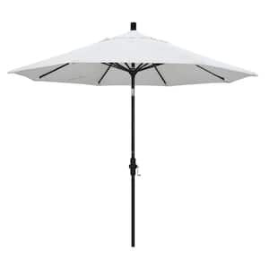 9 ft. Aluminum Collar Tilt Patio Umbrella in White Olefin