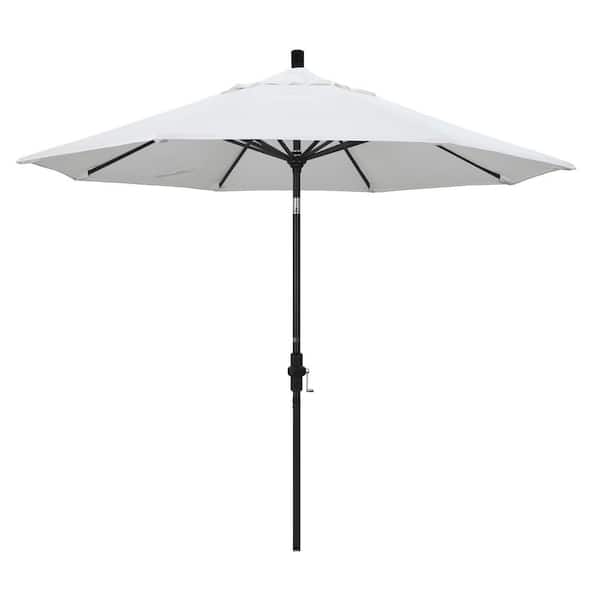 California Umbrella 9 ft. Aluminum Collar Tilt Patio Umbrella in White Olefin