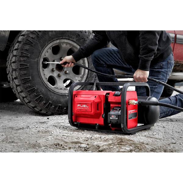 Milwaukee M18 FUEL 18 Volt Lithium Ion Brushless 2 Gal. Compact Quiet Compressor 2 Tool and Performance Safety Glasses 2 Pack 2840 20 48 73 2040X2