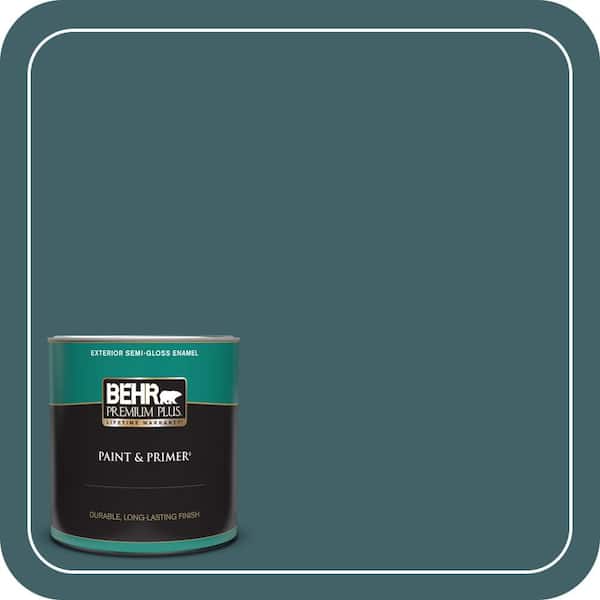 BEHR PREMIUM PLUS 1 qt. #T17-12 Wanderlust Semi-Gloss Enamel Exterior Paint & Primer