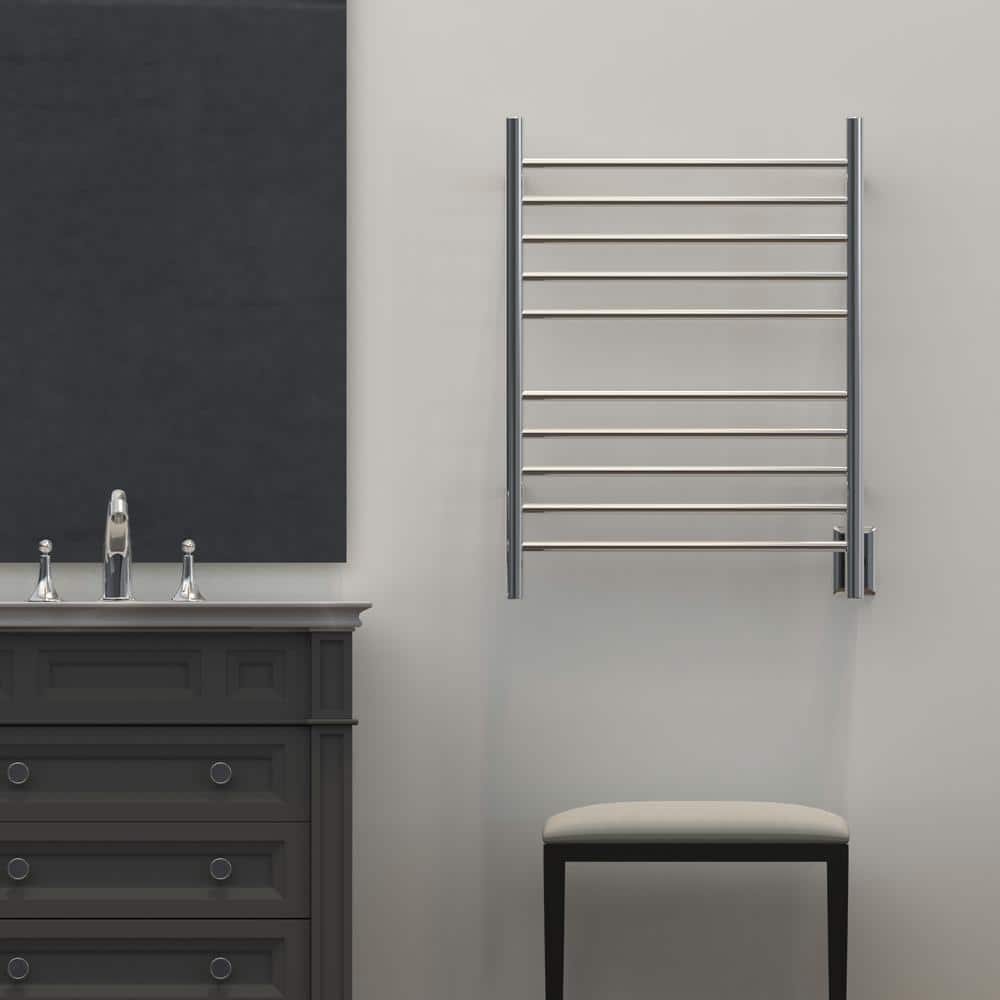 Polished Stainless Steel Wall Mounted 7-Bar Towel Warmer