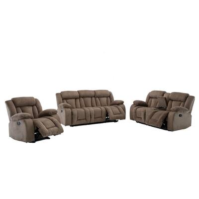 Reclining Sofas Living Room Furniture The Home Depot - Jaconna 3 Pc Leather Sofa With Power Recliners Reclining Sofas Living Room Furniture The Home Depot - Jaconna 3 Pc Leather Sofa With Power Recliners