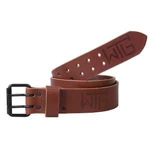 2 in. Medium/Large Brown Leather Tool Belt