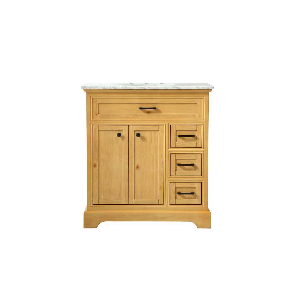 Timeless Home 32 in. W x 21.5 in. D x 35 in. H Single Bathroom Vanity in Na