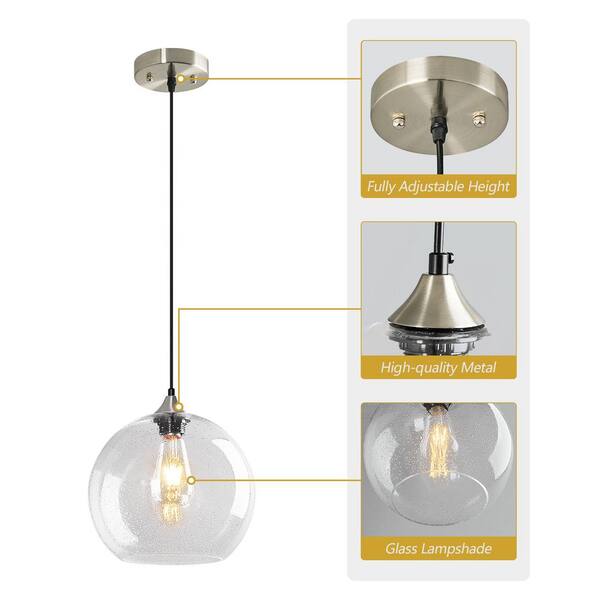 ZHLWIN Home Lighting ‎60-Watts 1 Light 9.84 in. Clear Glass