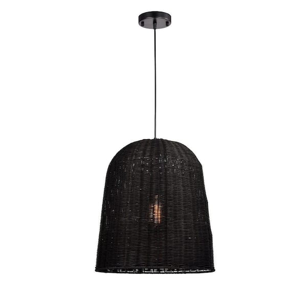 Warehouse of Tiffany Miku 72.7 in. 1-Light Black Pendant Indoor Light with Light Kit