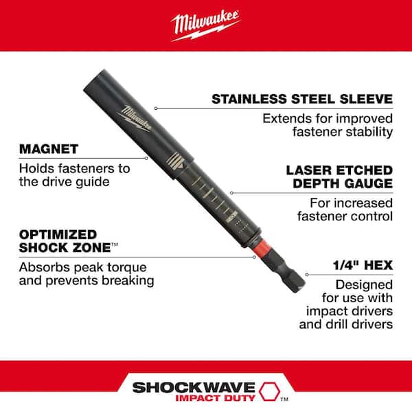 SHOCKWAVE Impact Duty Alloy Steel Magnetic Drive Guide Set (3-Piece)