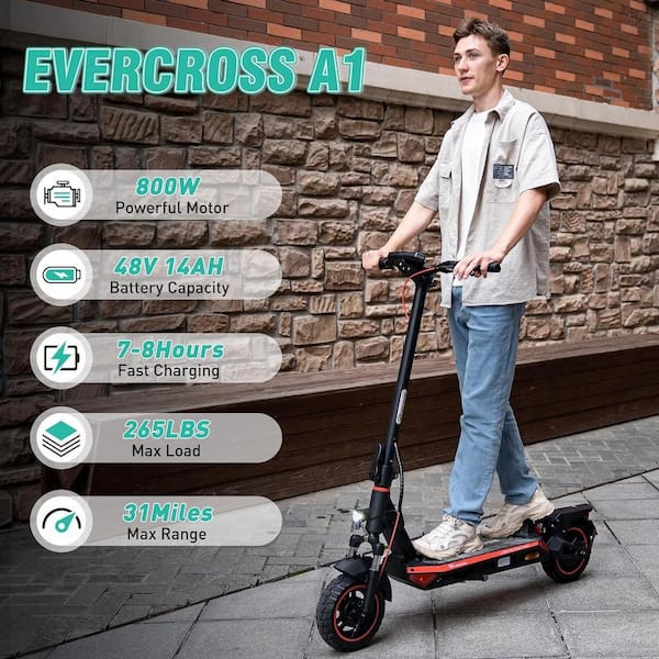 EVERCROSS Adult Electric Scooter of A1, 800-Watt Portable Dual