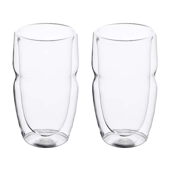 [Set of 4] JoyJolt Grant Large Beer Glasses, Crystal Beer Pint Drinking  Glasses