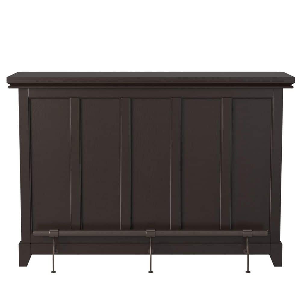Elegant Ebony Black Counter Height Bar with Scratch-Resistant Top