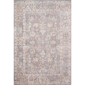 Skye Grey/Apricot 2 Ft. 6 In. x 7 Ft. 6 In. Runner Printed Traditional Area Rug