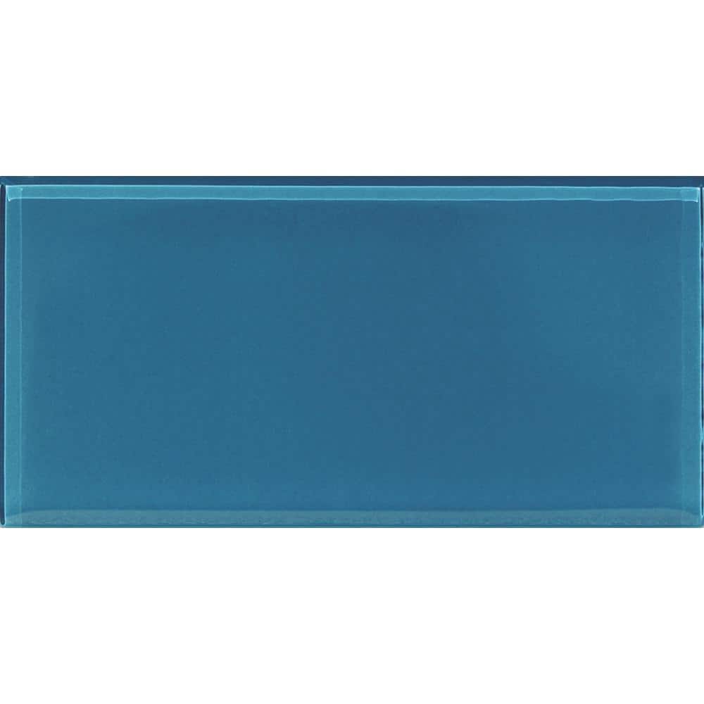 Colorway 3 in x 6 in Ocean Blue Glass Mosaic Polished Wall and Floor Tile (30 Cases/150 sq. ft. /Pallet) price history on PriceWatchPro
