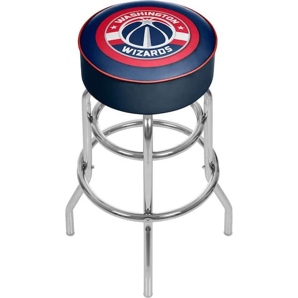 Trademark Washington Wizards NBA 31 in. Chrome Padded Swivel Bar Stool