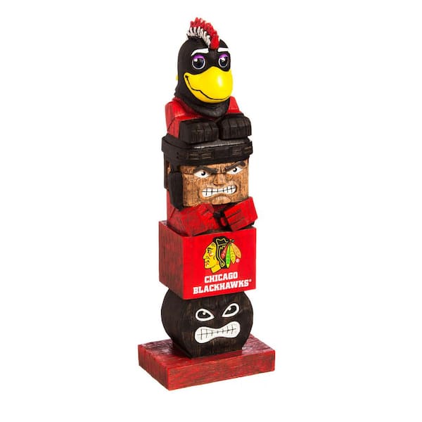 Evergreen Chicago Blackhawks Tiki Totem Garden Statue