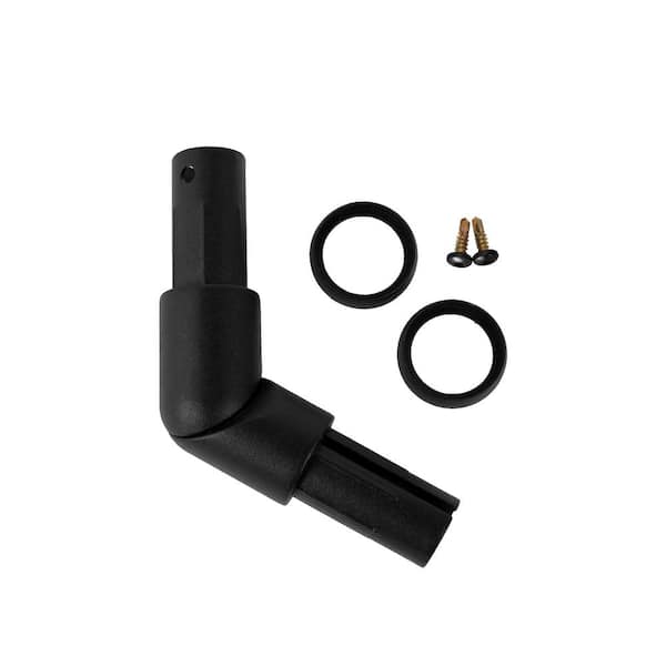 WESTBURY ADA Continuous Handrail Aluminum Adjustable Elbow Black Fine Texture (Includes 2 Collar Rings)