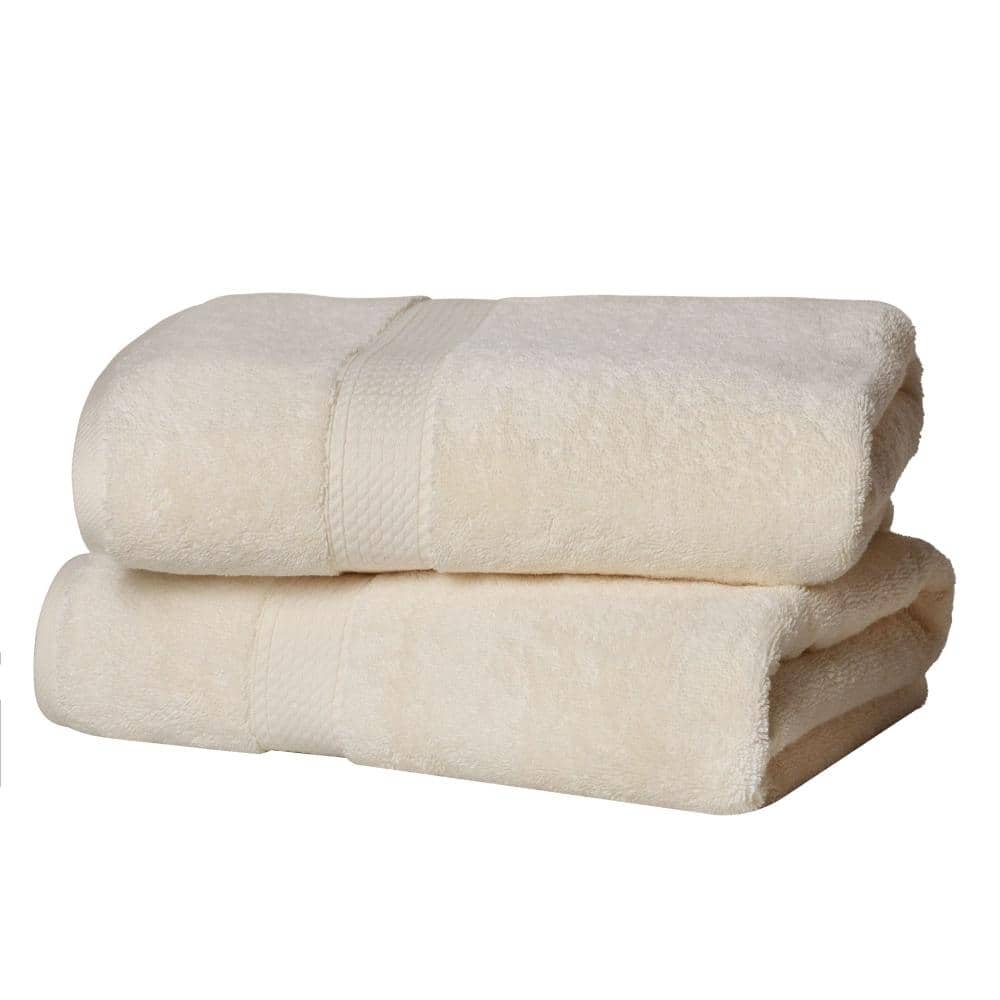 Madeline 2-Piece Cream Solid Egyptian Cotton Bath Towel price history on PriceWatchPro