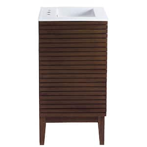 Ledger 24 in. Bathroom Vanity in Walnut White