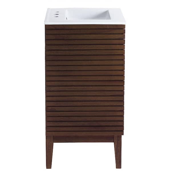 Ledger 24 in. Bathroom Vanity in Walnut White