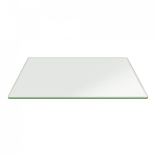 Custom Cut Glass 1/2 Thick - Clear Tempered Glass Cut to Size - Rectangle  Replacement Glass for Table Tops, Glass Shelves, Windows with Bevel Edge by