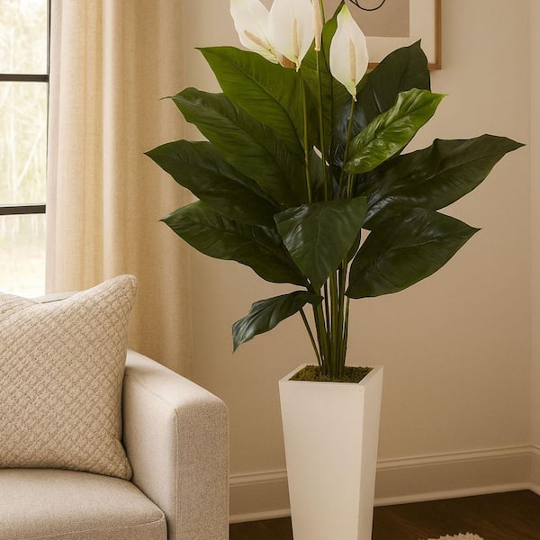 51 in. Artificial Green Indoor/Outdoor Assorted Flowers Plant, Faux Decorative Accent, Colorful Floral Display