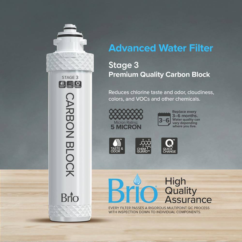 Brio Stage 3 Coconut Carbon Block Water Cooler Filter