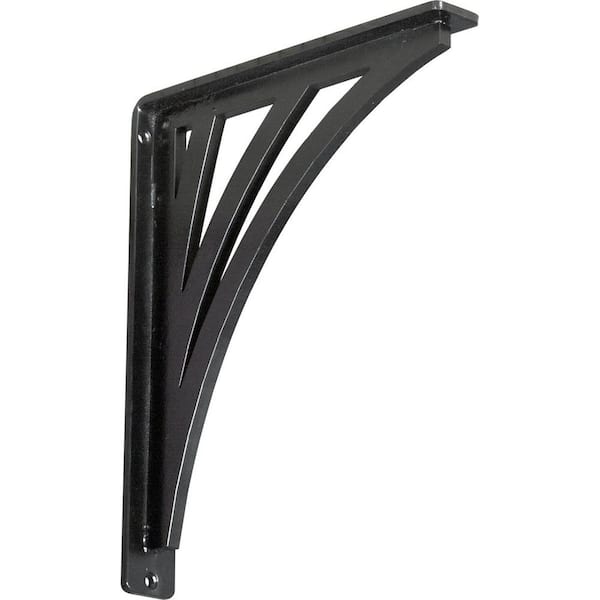Ekena Millwork 1-1/2 in. x 12 in. x 10 in. Wrought Iron Single Center Brace Nevio Bracket