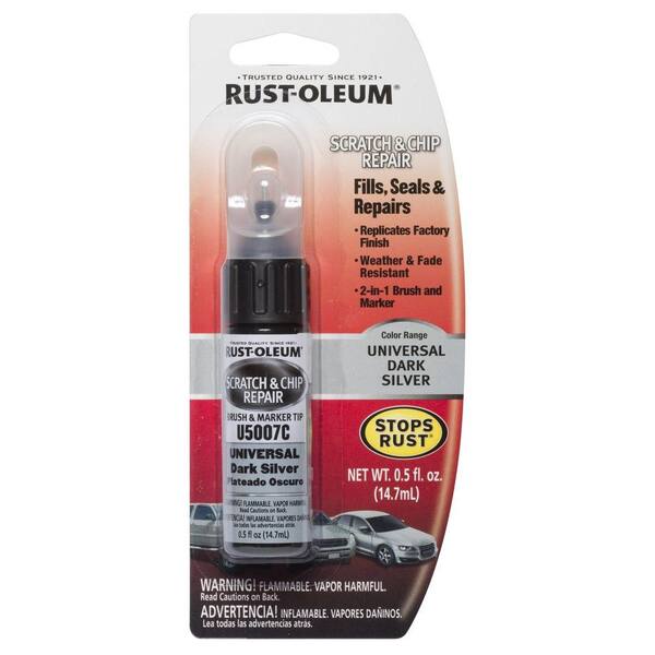 Rust-Oleum Automotive 0.5 oz. Universal Dark Silver Scratch & Chip Repair Marker (6-Pack)