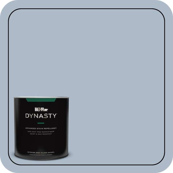 1 qt. #PPU15-16 Simply Blue One-Coat Hide Semi-Gloss Enamel Interior Stain-Blocking Paint and Primer