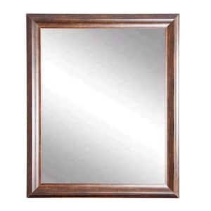 Vintage 27 in. W x 50 in. H Framed Rectangular Bathroom Vanity Mirror in Brown/Copper