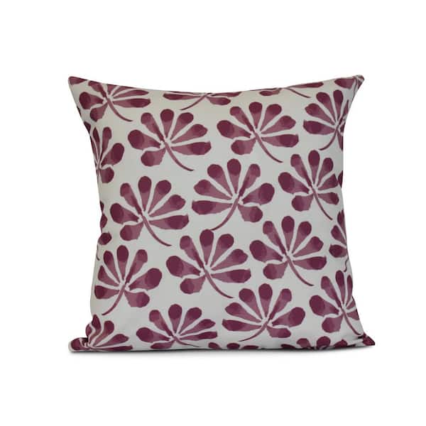 Unbranded Ina Floral Print Throw Pillow in Purple